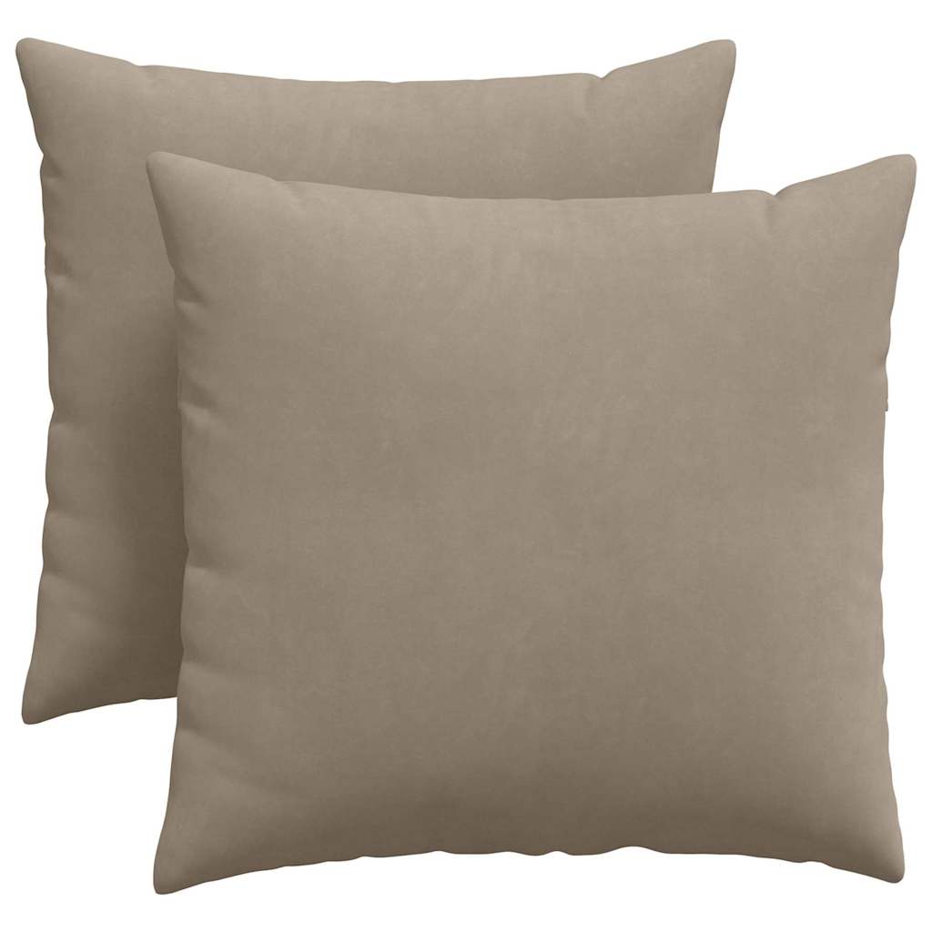 Sofakissen 2 Stück Taupe 50 x 30 cm Stoff