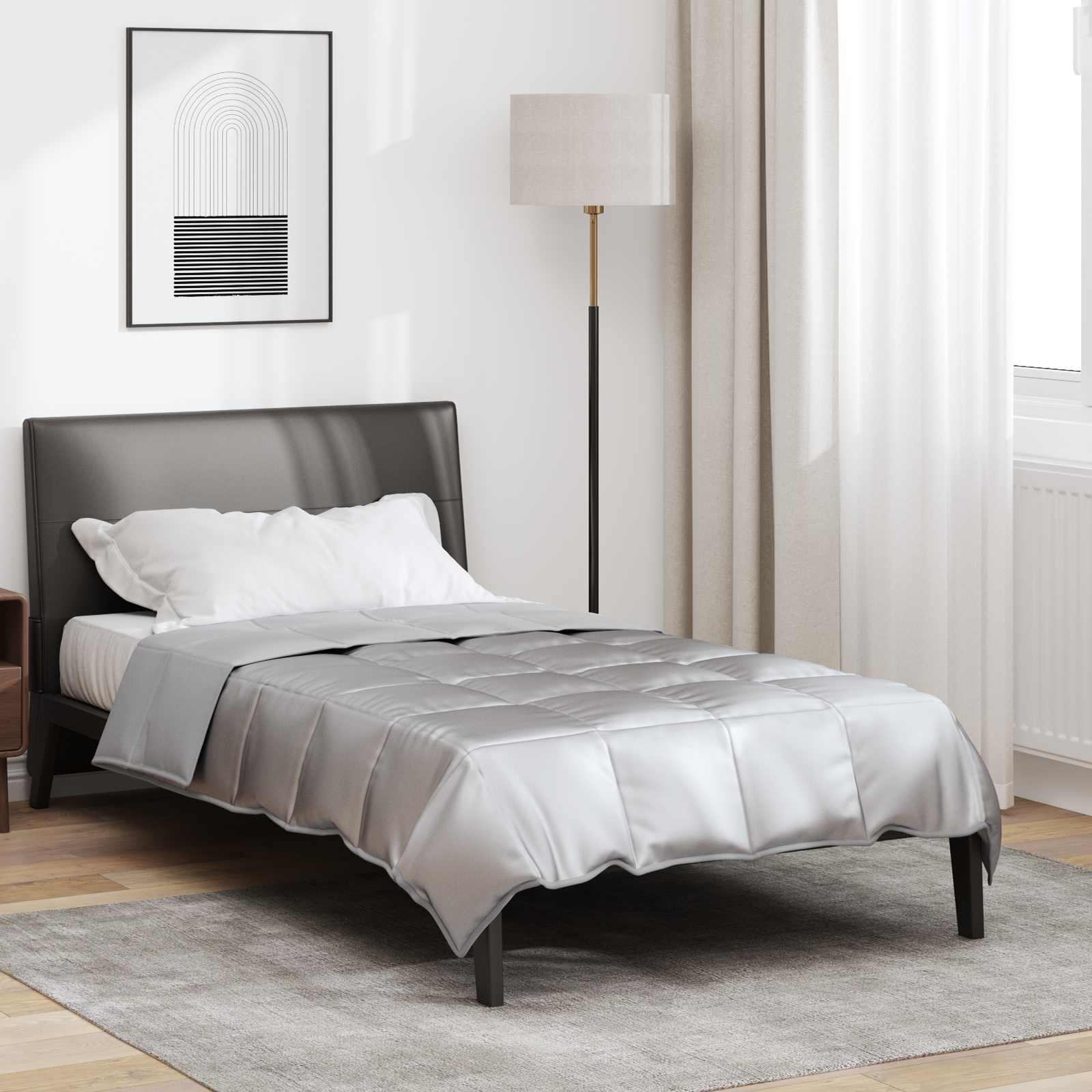 Sommerdecke Gold 135 x 200 cm Satin und Mikrofaser