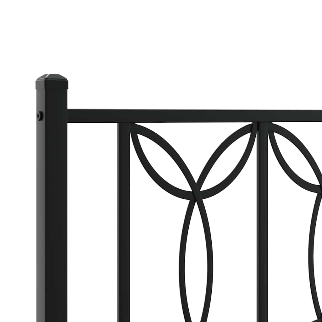Ersatz-Kopfteil Metall Schwarz 100 cm