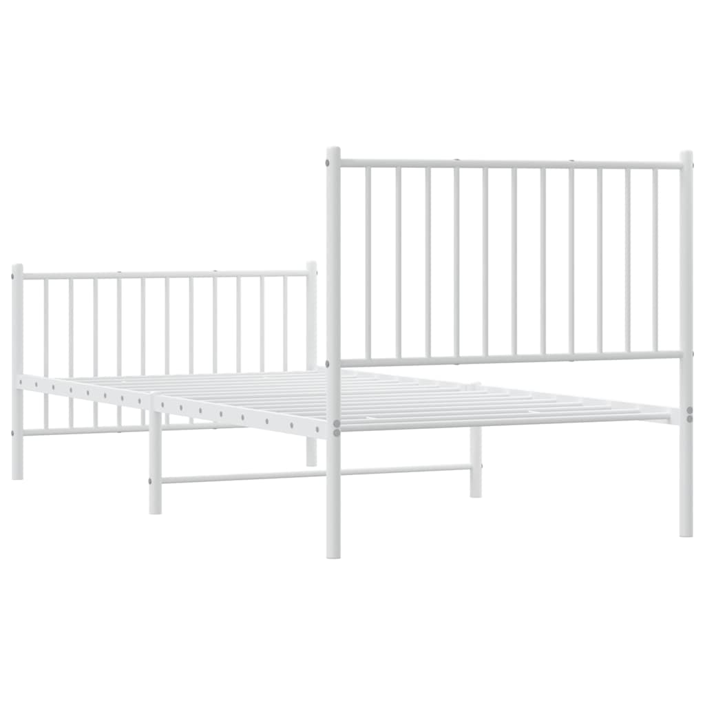 Bettgestell Metall Schwarz 75x190 cm