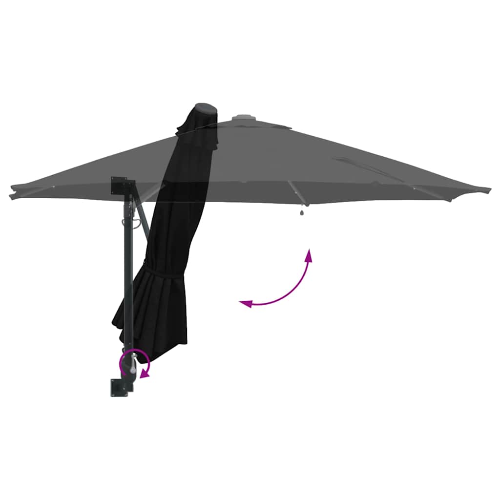 Garten-Sonnenschirm Sand 248 x 248 x 148 cm Polyester und Stahl