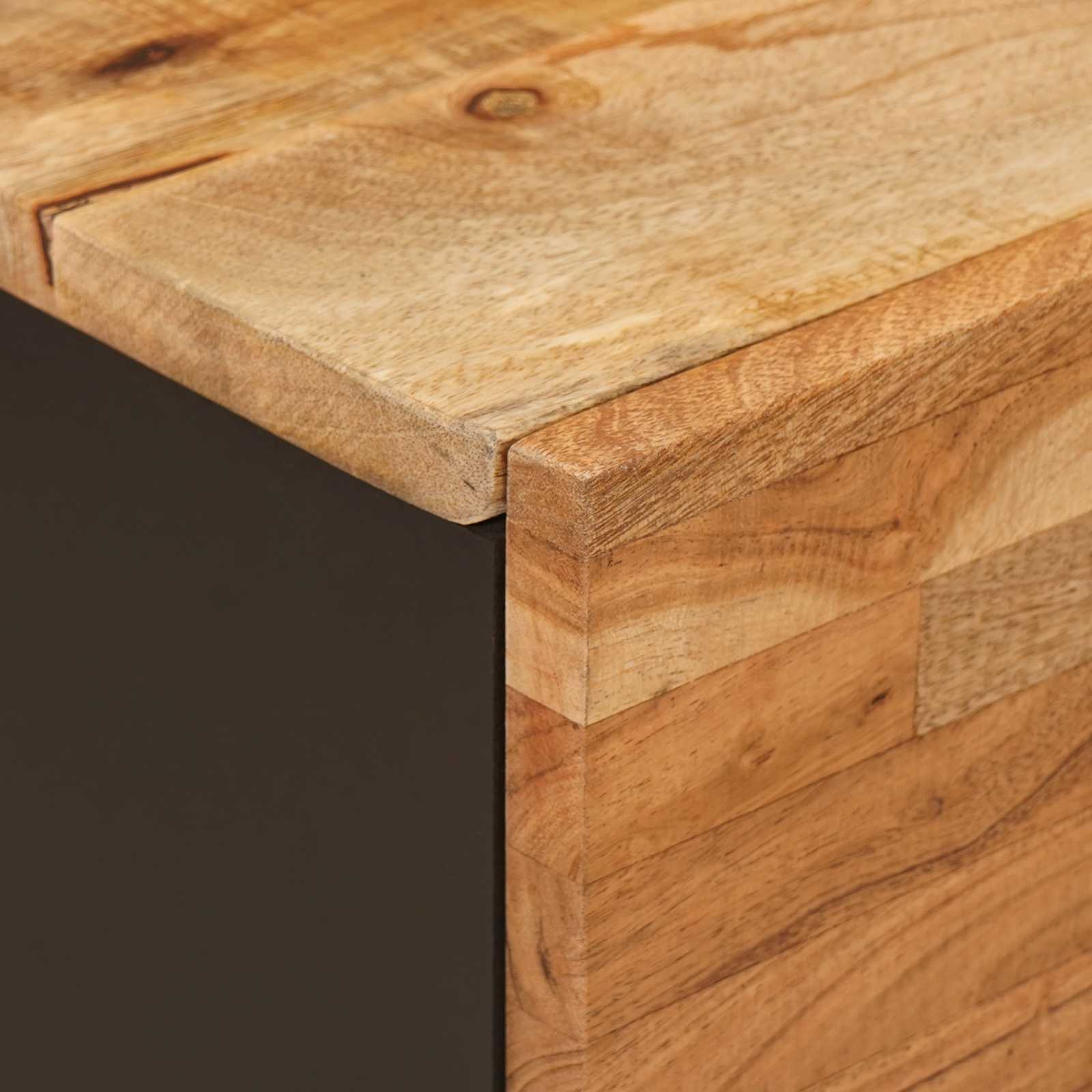 Nachttisch Braun 40 x 33 x 46 cm Massivholz Mango