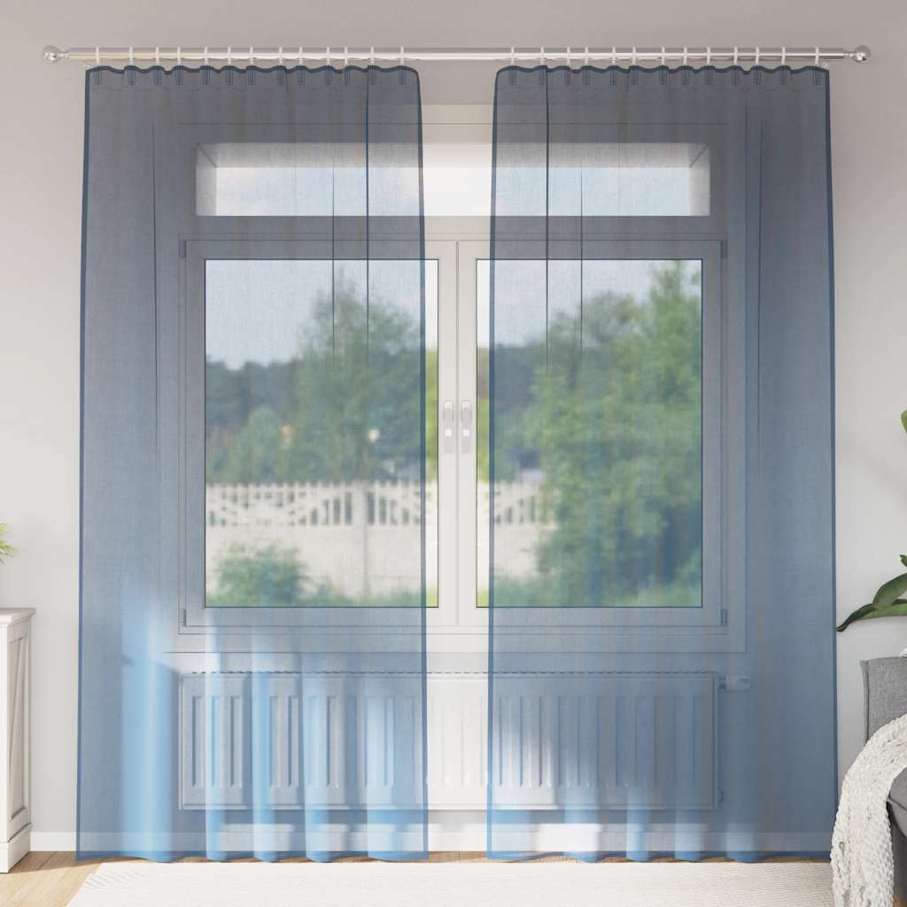 Voile Vorhänge mit Ösen 2 Stk. Apfelgrün 140x140 cm