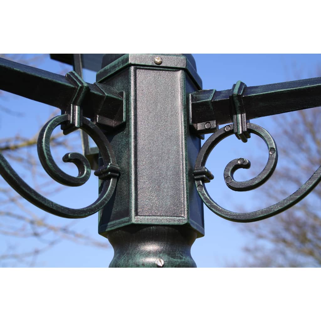 Gartenlaterne 3-flammig 215 cm Weiß Aluminium