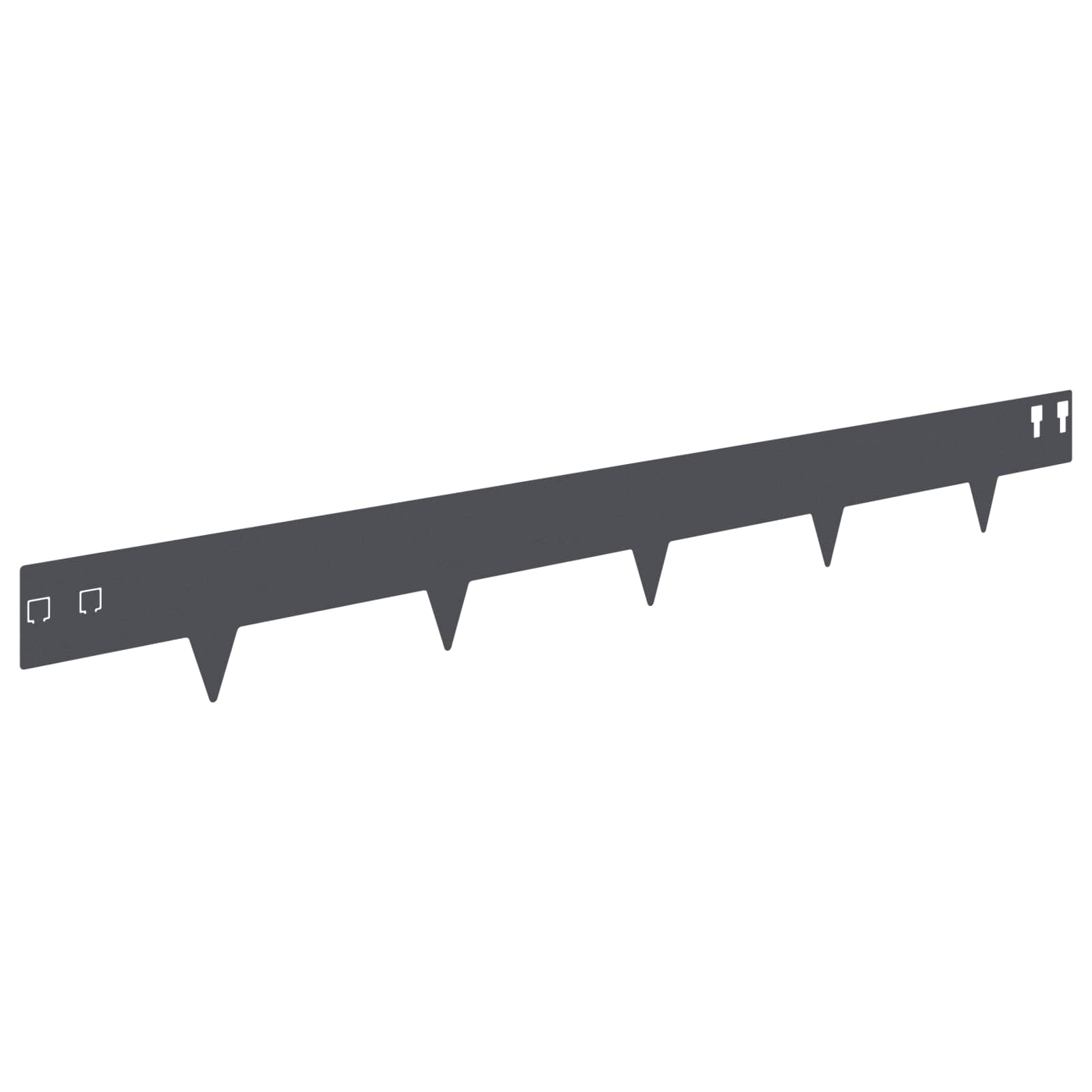 Raseneinfassung 10 pcs 100 x 12 cm Stahl Schwarz