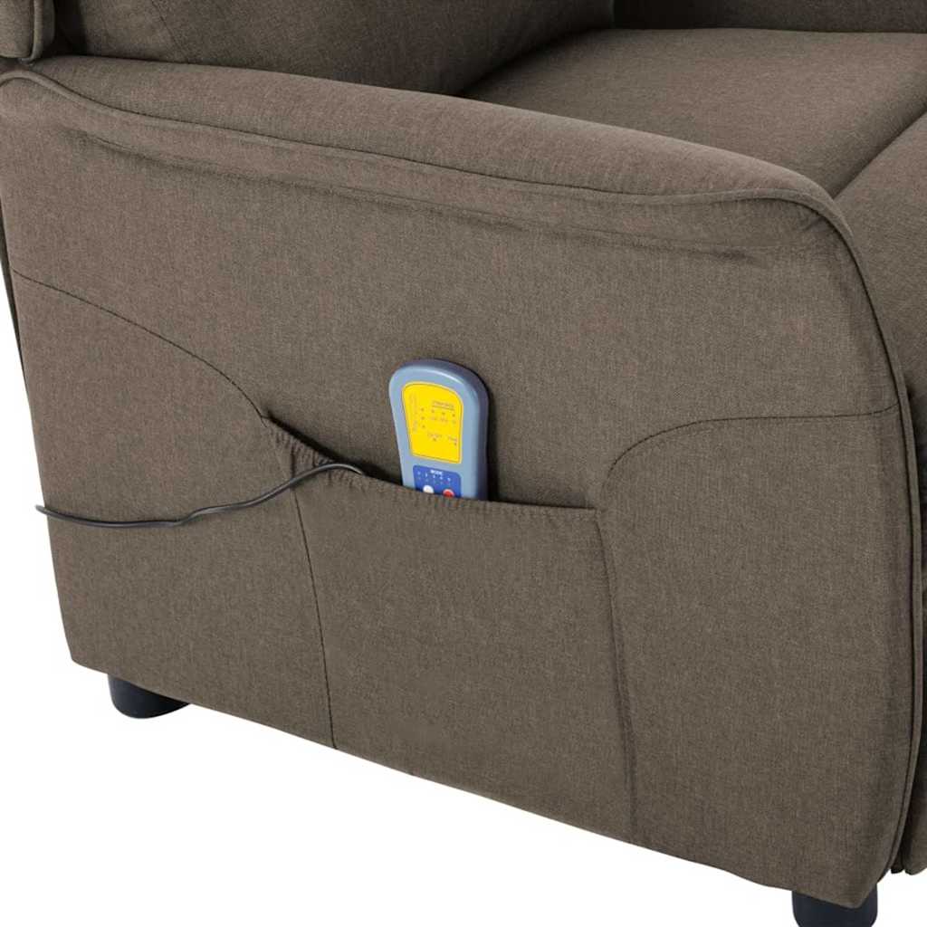 Massagesessel mit Kissen Hellgrau 93,5 x 67,5 x 101,5 cm Stoff