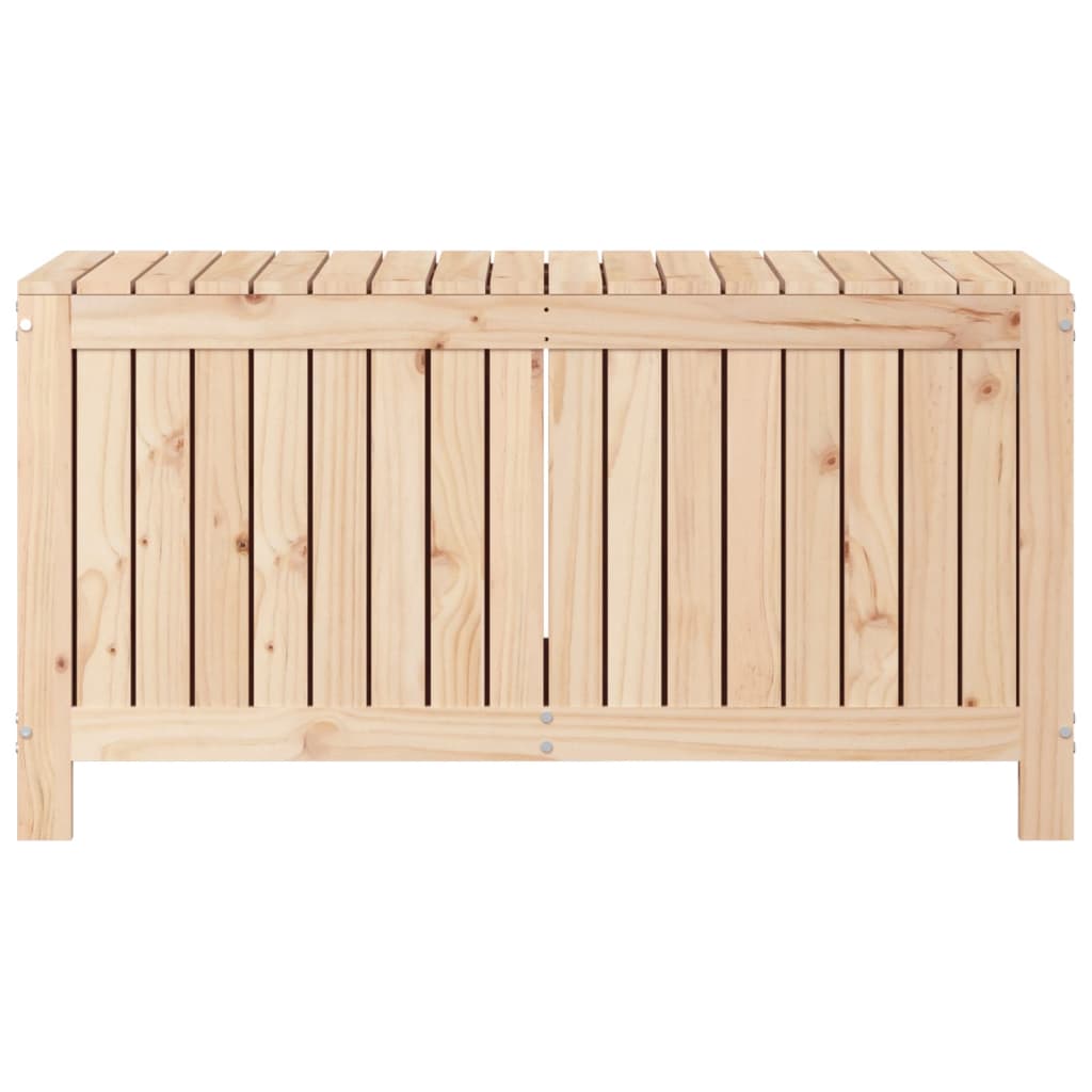 Gartentruhe Grau 76x42,5x54 cm Massivholz Kiefer