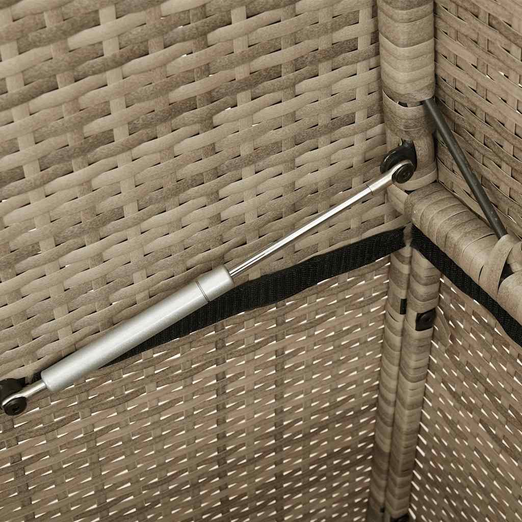 Gartenbank mit Kissen Schwarz Poly Rattan