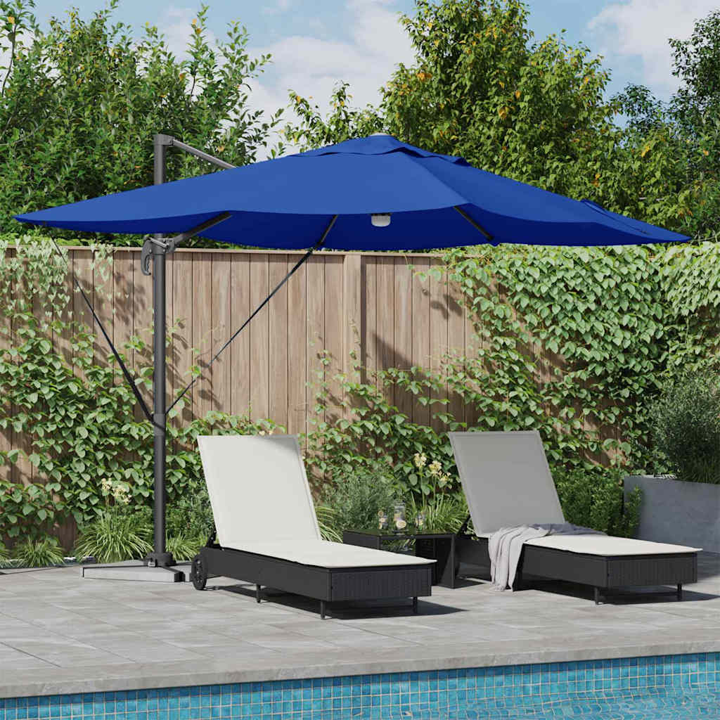 Sonnenschirm Sand 351 x 250 x 253 cm Polyester und Aluminium