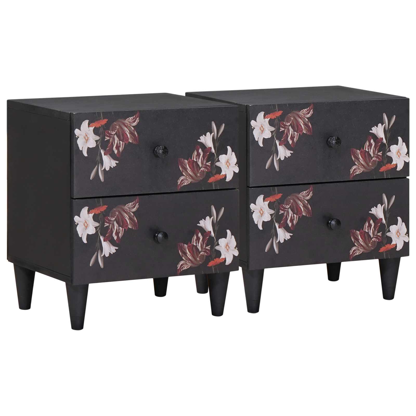 Nachttisch Braun 40 x 33,5 x 46 cm Massivholz Mango