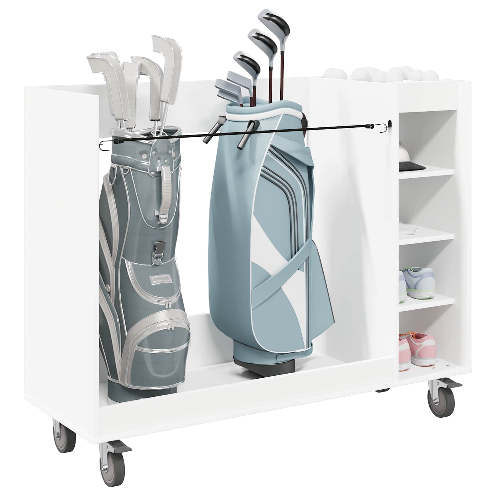 Golf Schrank Mit Rad Uni Weiß 65 x 45 x 98 cm