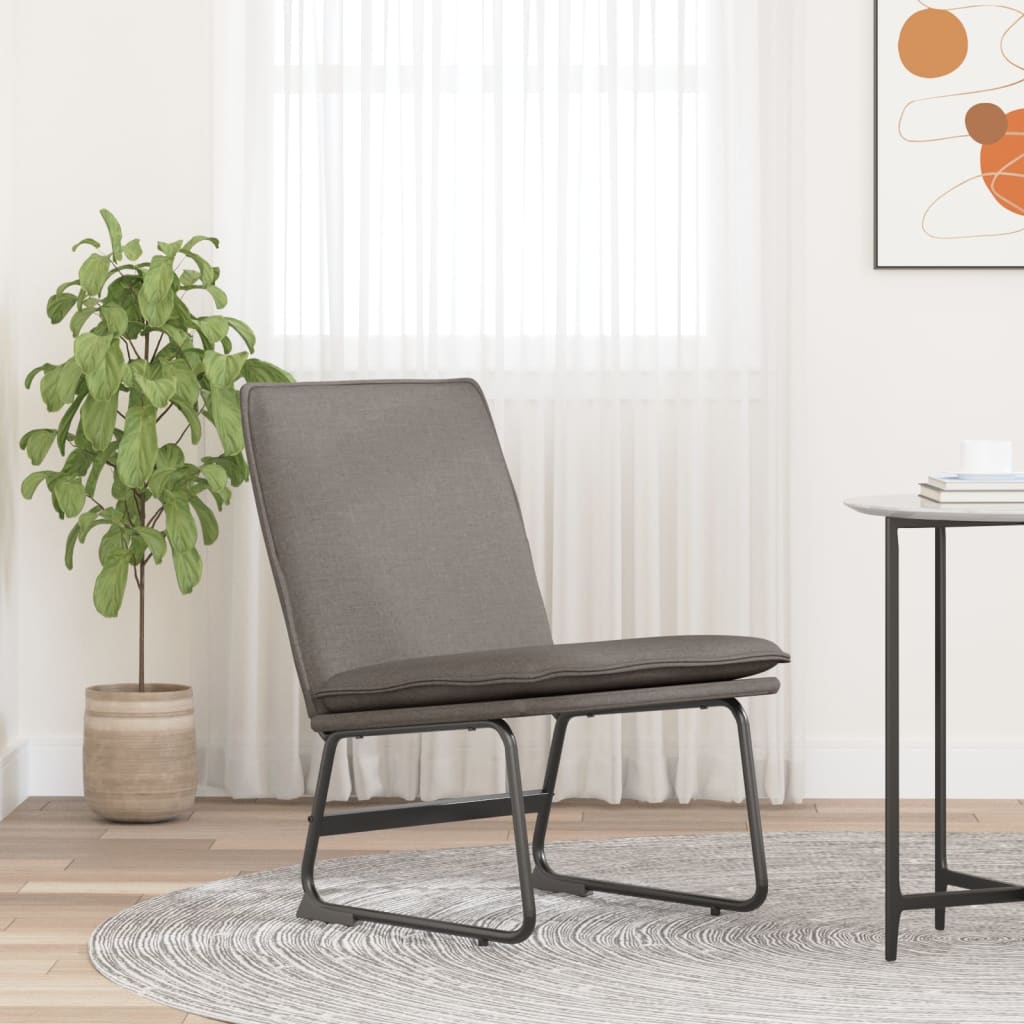 Loungesessel Hellgrau 52x75x76 cm Stoff