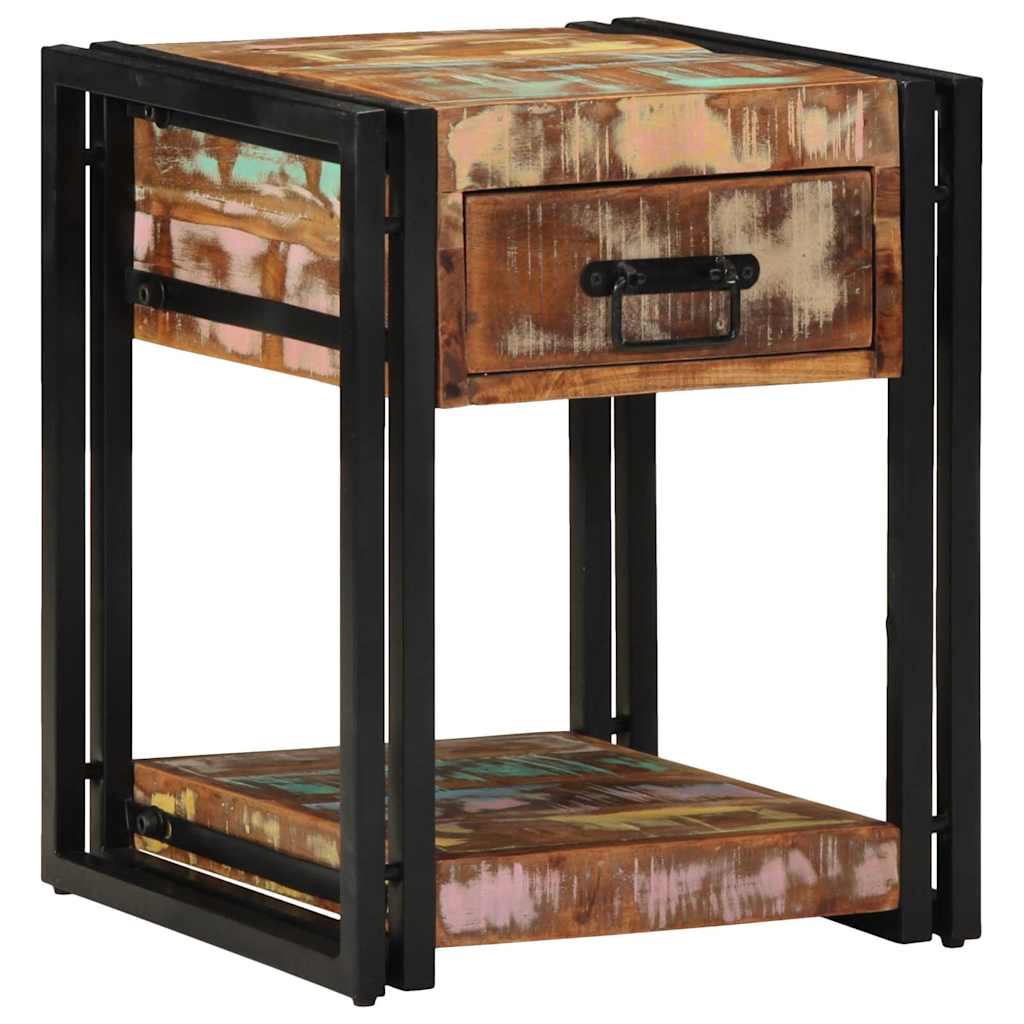 Nachttisch 40 x 35 x 50 cm Massives upgecyceltes Holz