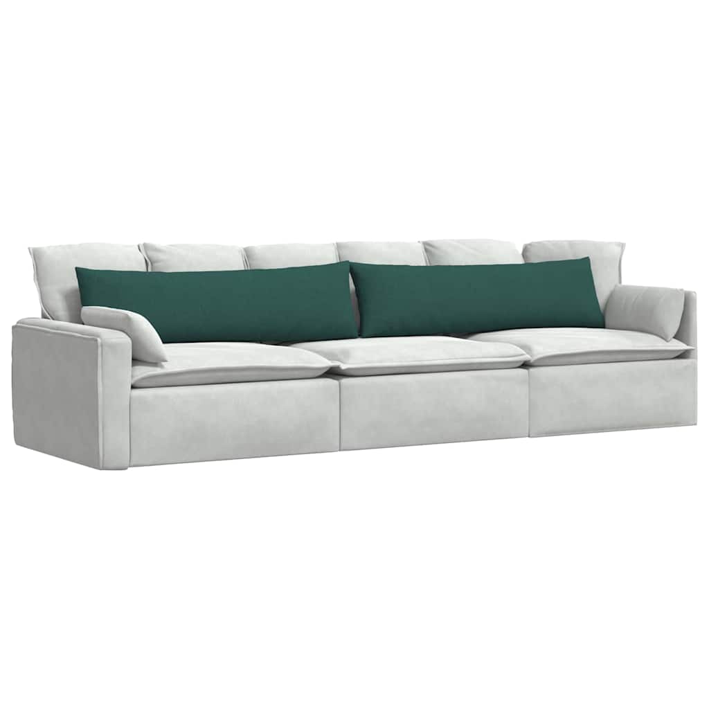 Sofakissen 2 pcs Hellgrau 50 x 30 cm Stoff