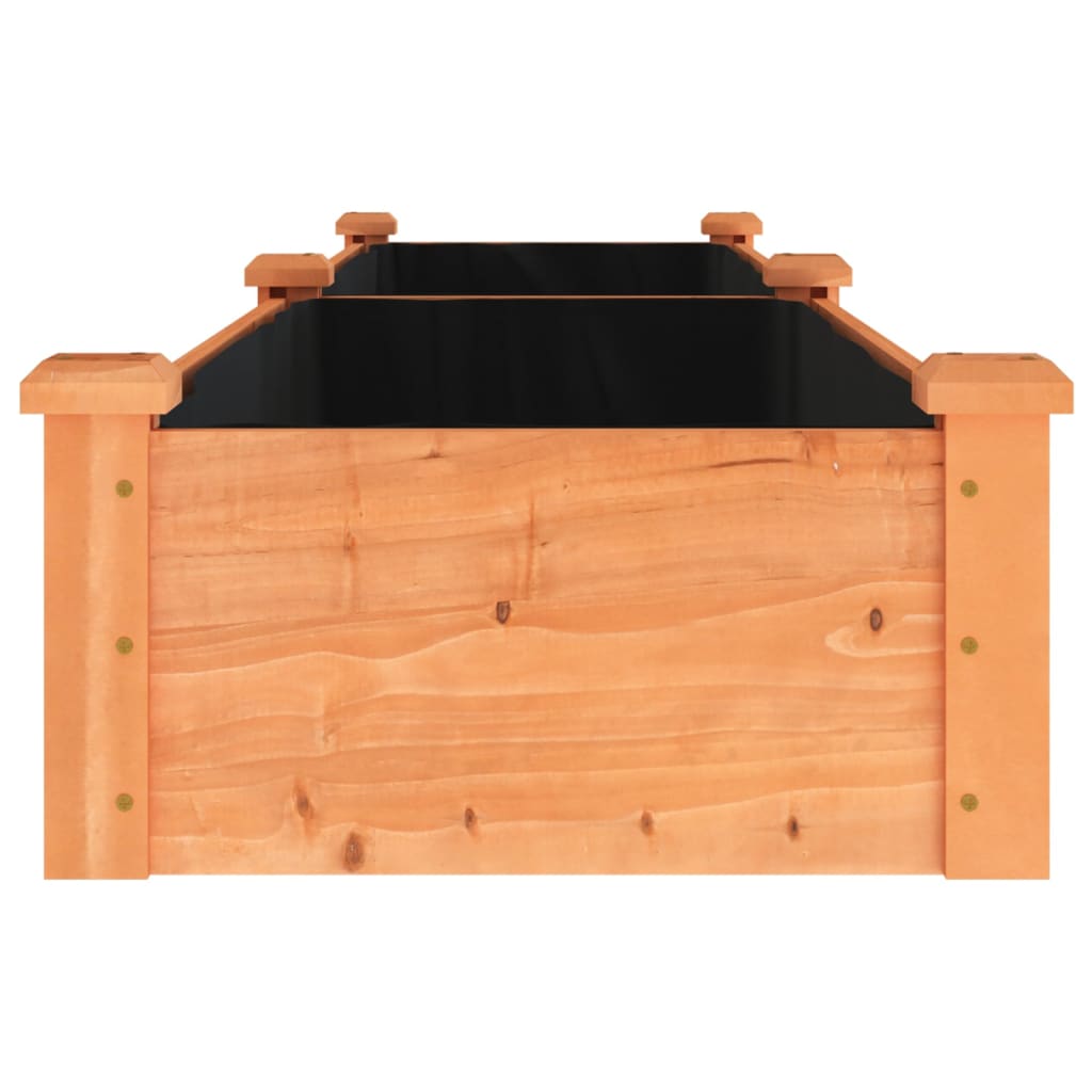 Hochbeet mit Einsatz Grau 120x45x25 cm Massivholz Tanne