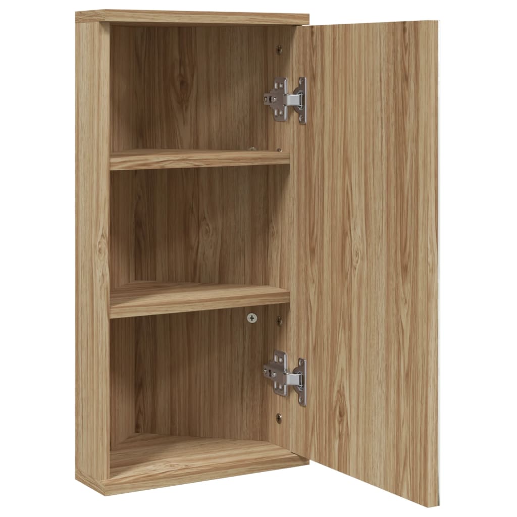 Eck-Spiegelschrank Weiß 30x24x60 cm