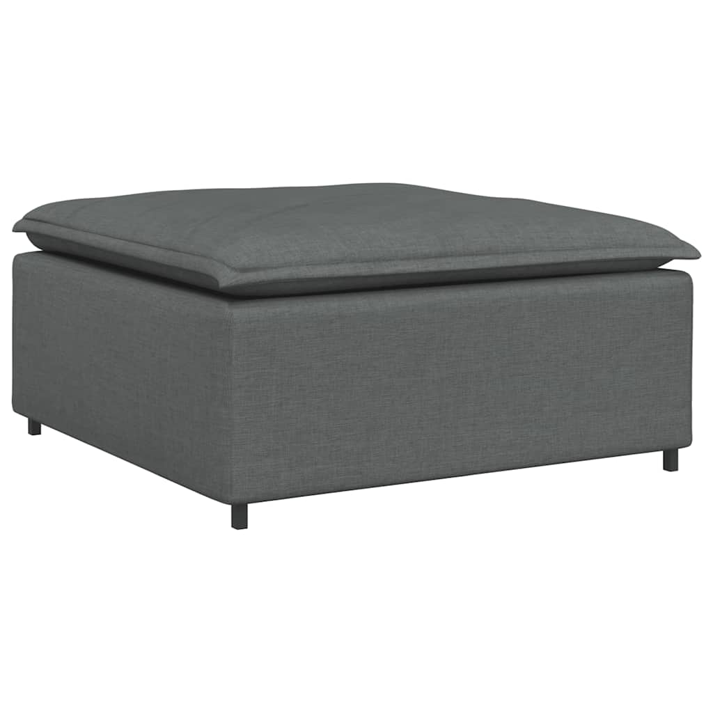 Modulares Sofa Endmodul mit Armlehne Kissen Hellgrau 100 cm