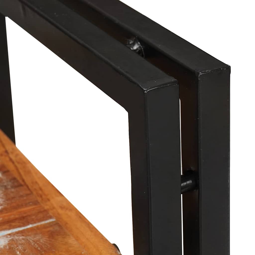 Nachttisch Braun und Schwarz 38 x 33 x 58 cm Massivholz Mango