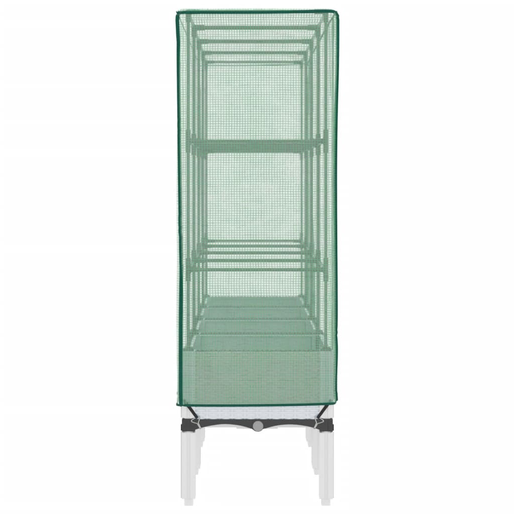 Hochbeet mit Gewächshaus-Aufsatz Rattan-Optik 40x40x140 cm
