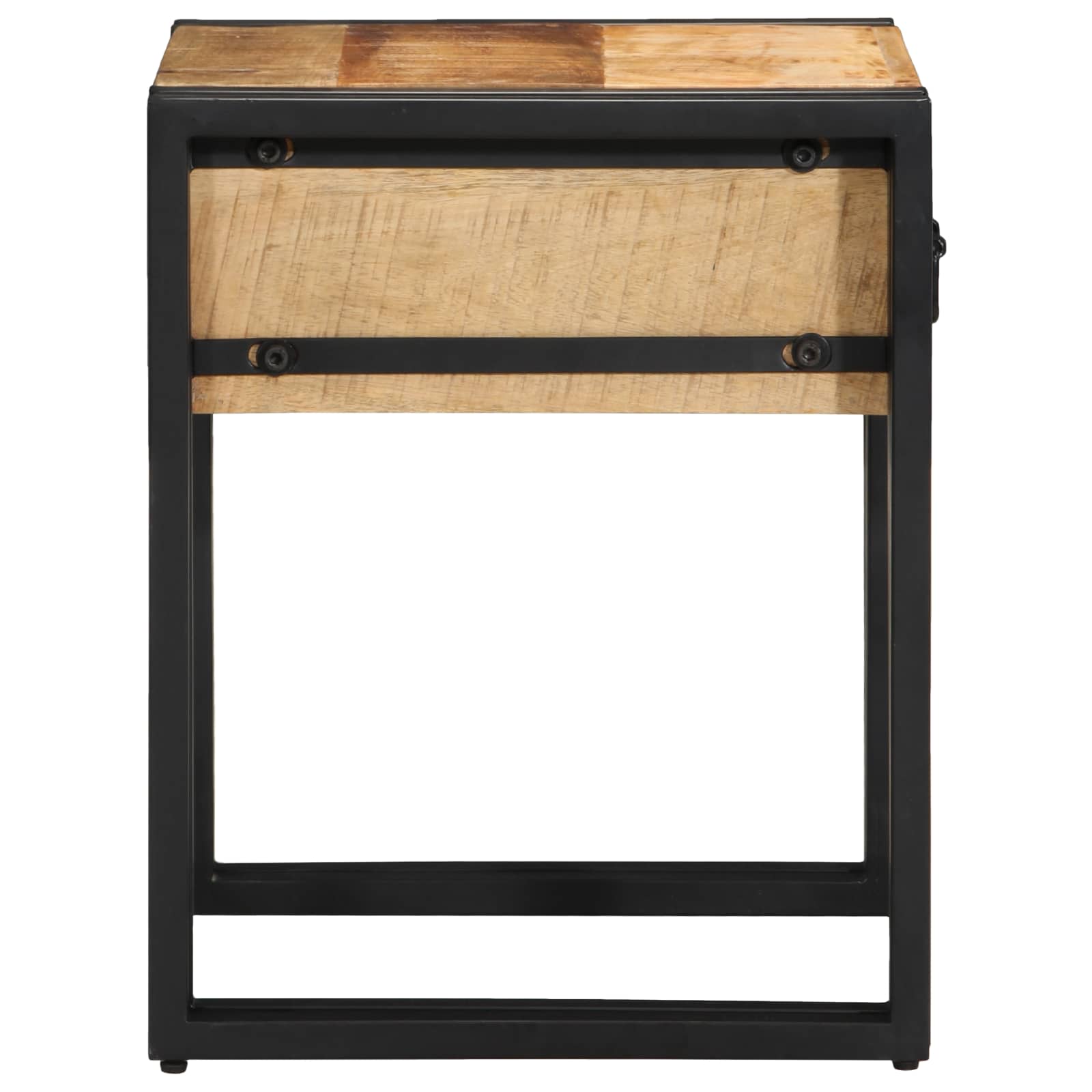 Beistelltisch mit Schubladen 40 x 40 x 50 cm Massivholz Mango