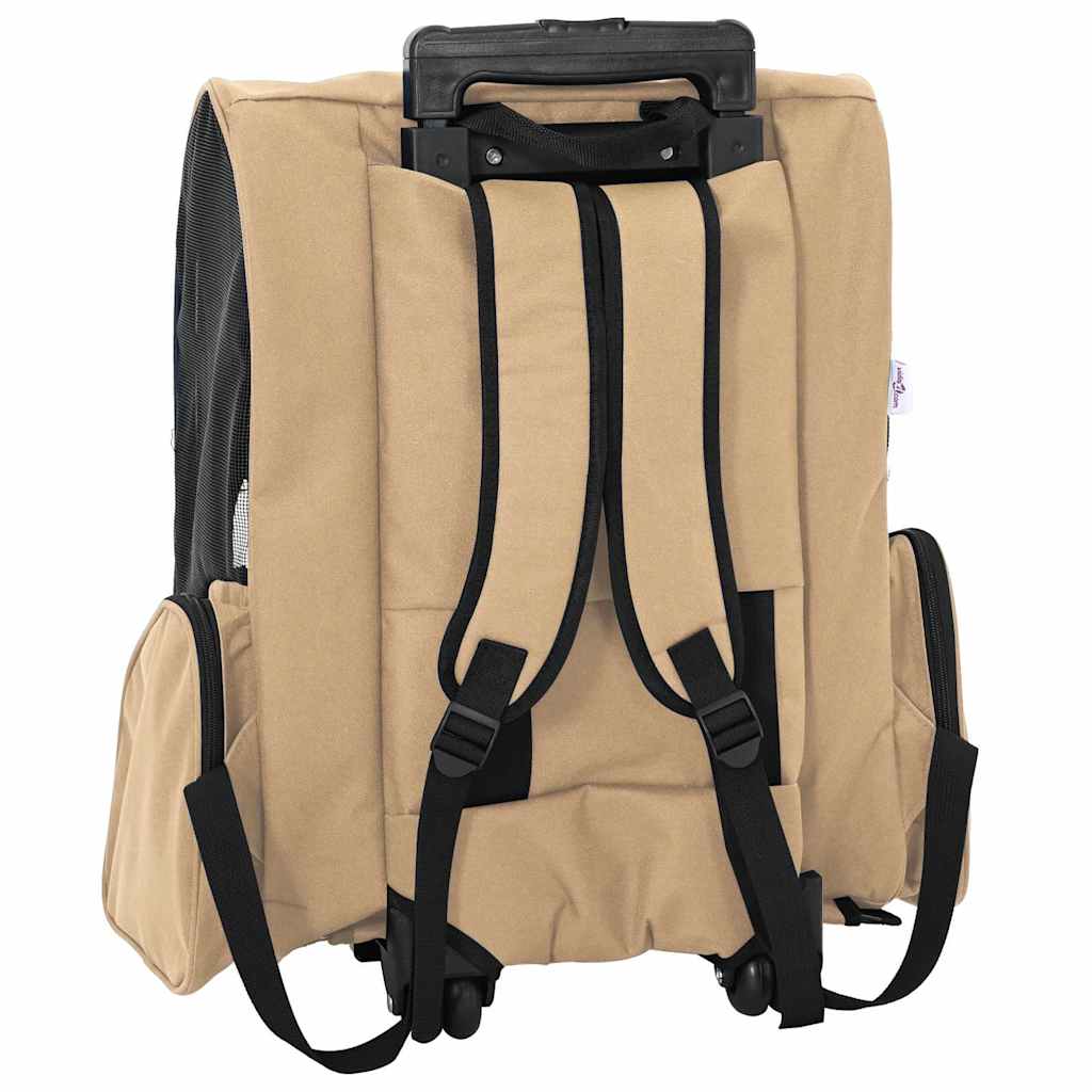 Trolley für Haustiere 3-in-1 Faltbar Beige