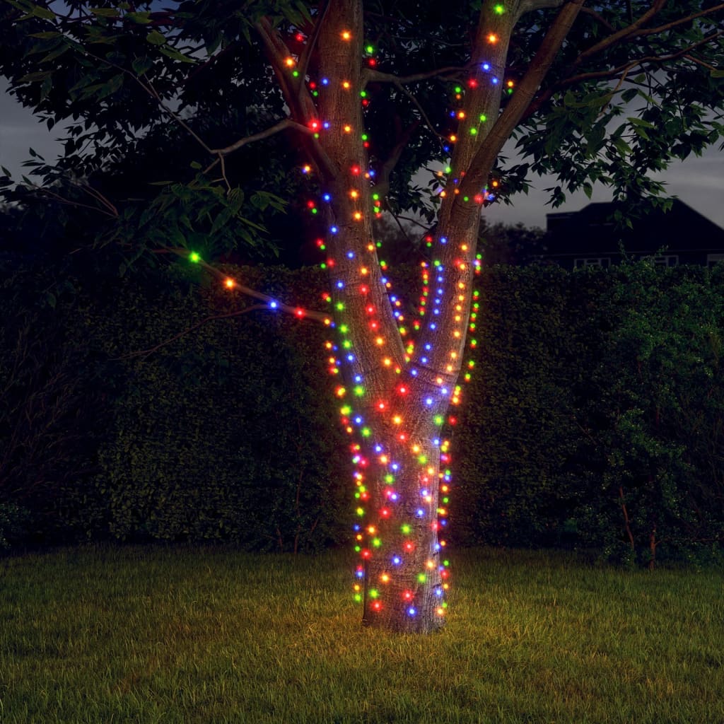 Solar-Lichterkette 2 Stk. 2x200 LED Blau Innen Außen