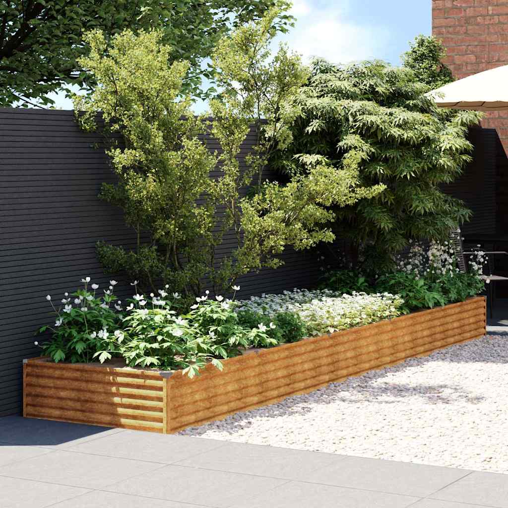 Garten-Hochbeet 100 x 50 x 36 cm Cortenstahl