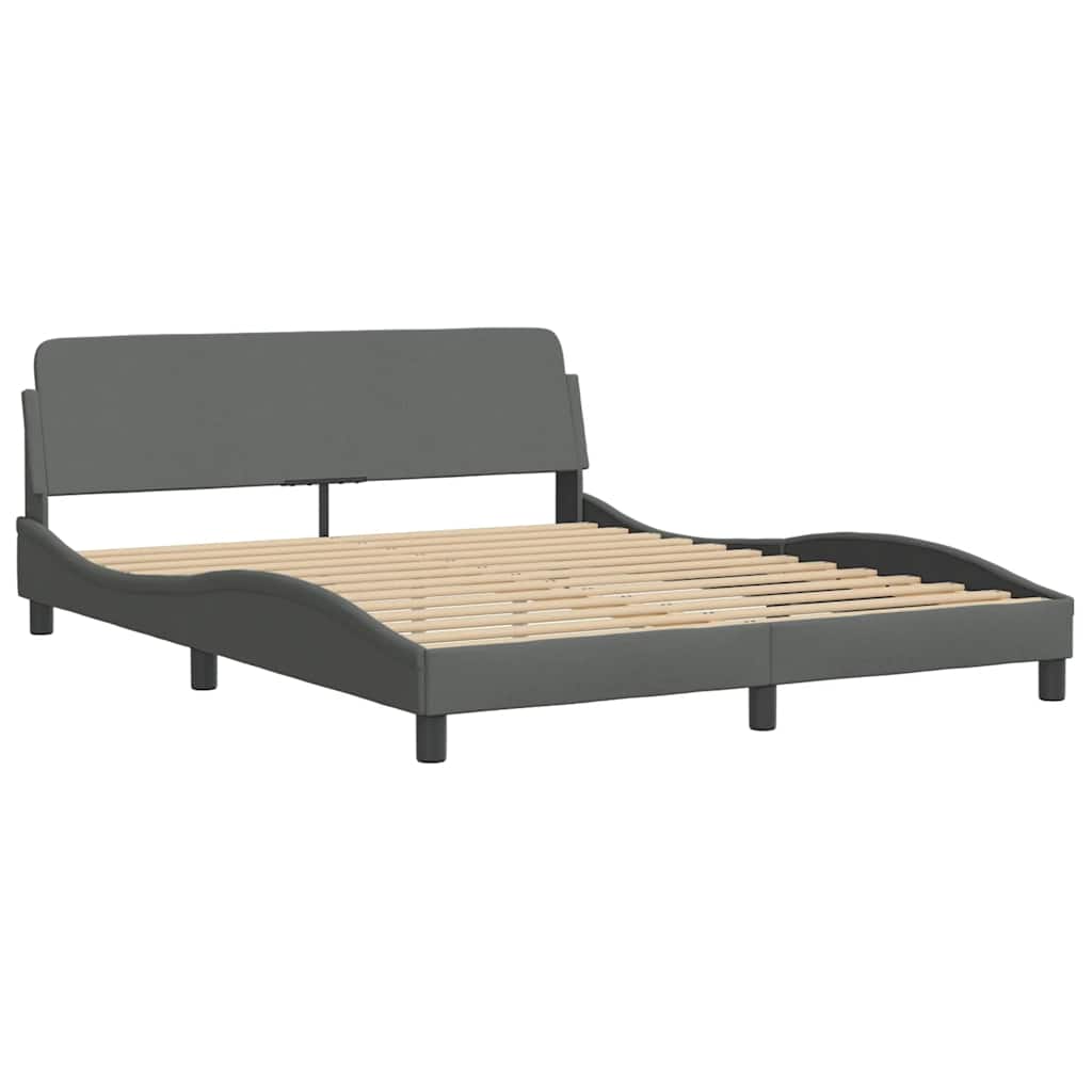 Bettgestell "Dover" Hellgrau 100x190 cm Stoff