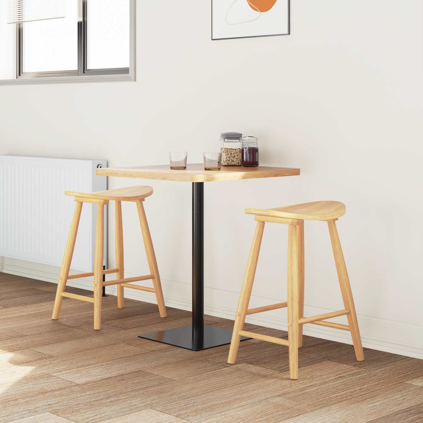 Esszimmerstühle 2 pcs Hellbraun 46 x 37 x 63 cm