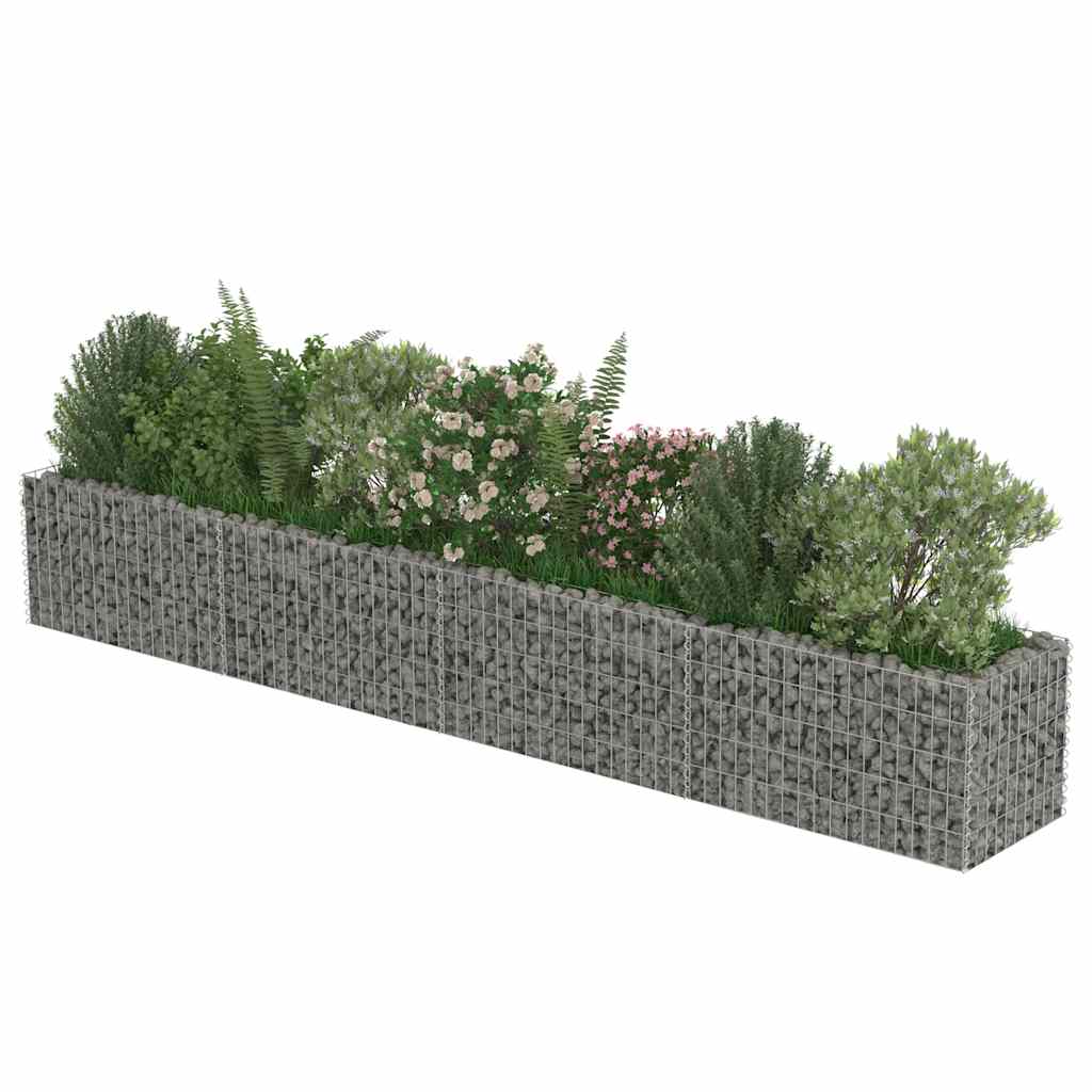 Gabionen-Hochbeet Verzinkter Stahl 450×90×100 cm
