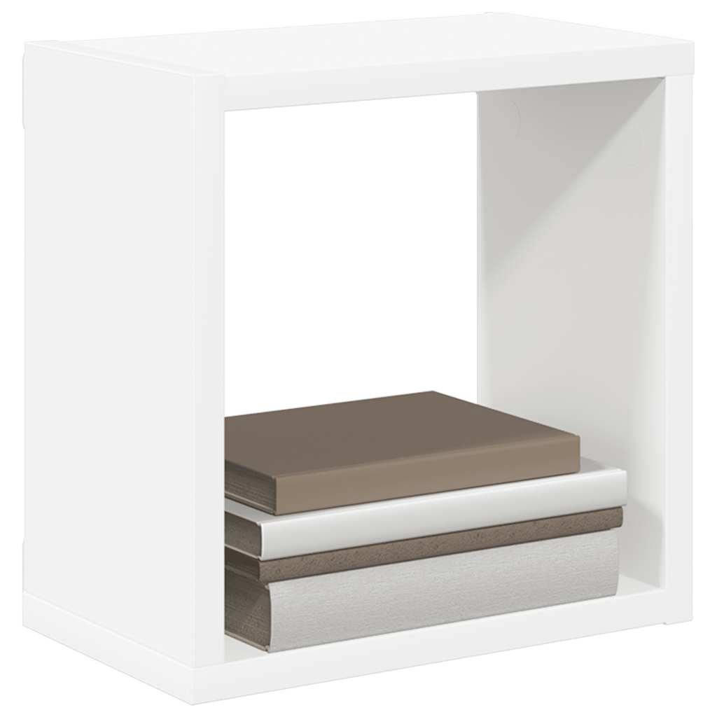 Würfelregale 2 Stk. Weiß 30x15x30 cm