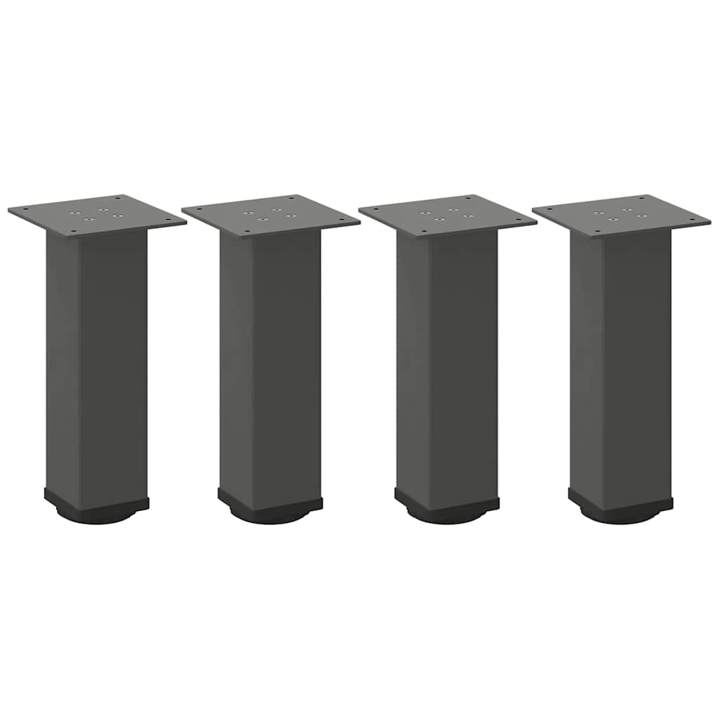 Bartischbeine 4 Stk. Schwarz 100-102 cm Stahl