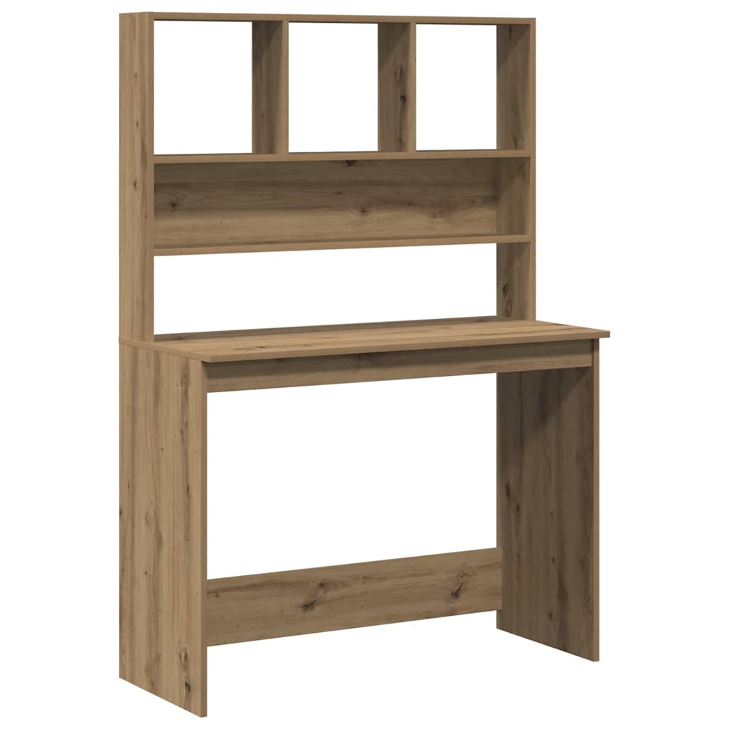 Schreibtisch mit Regal Weiß 102x45x148 cm Holzwerkstoff