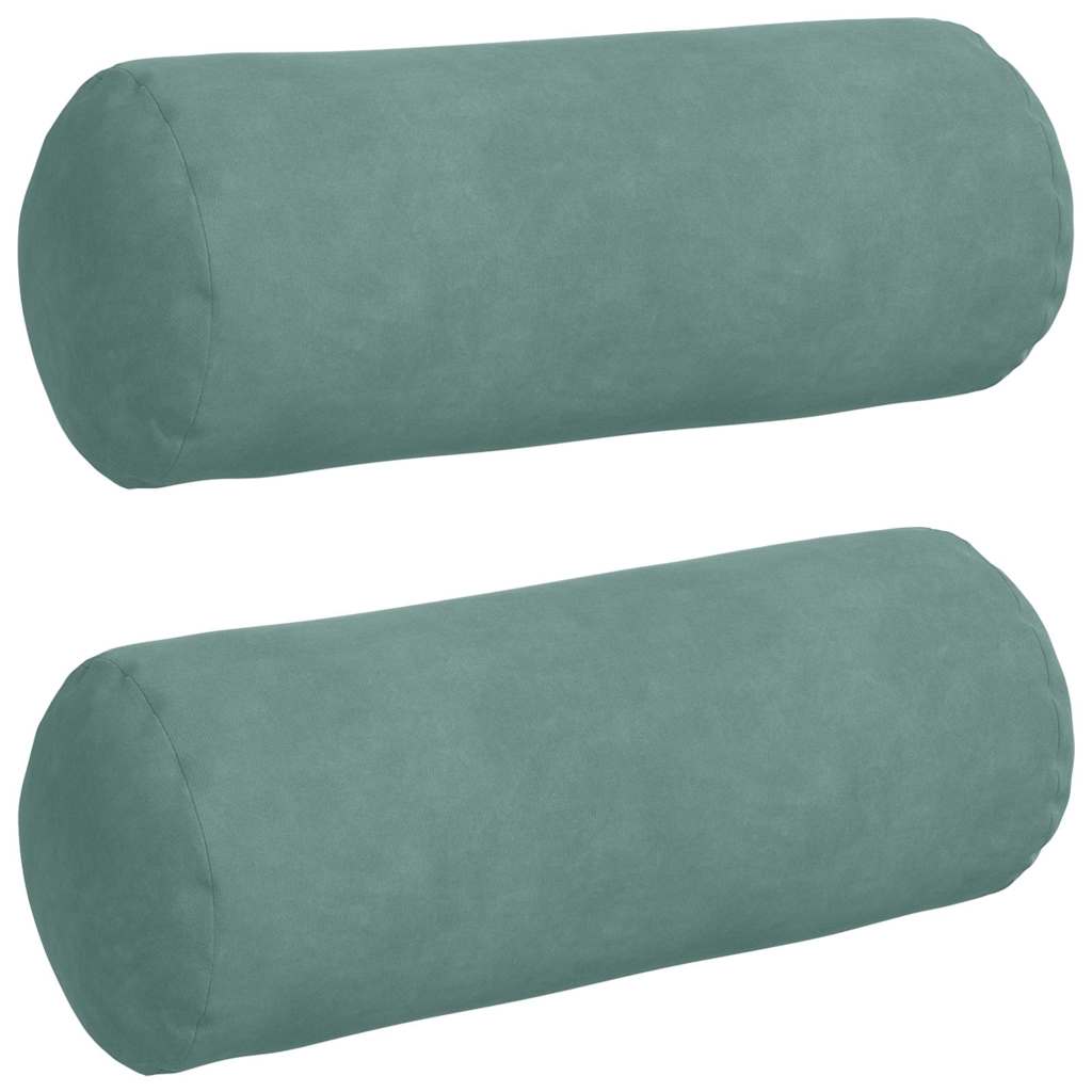 Bolsterkissen 2 Stück Blau Ø 15 x 40 cm Cordstoff