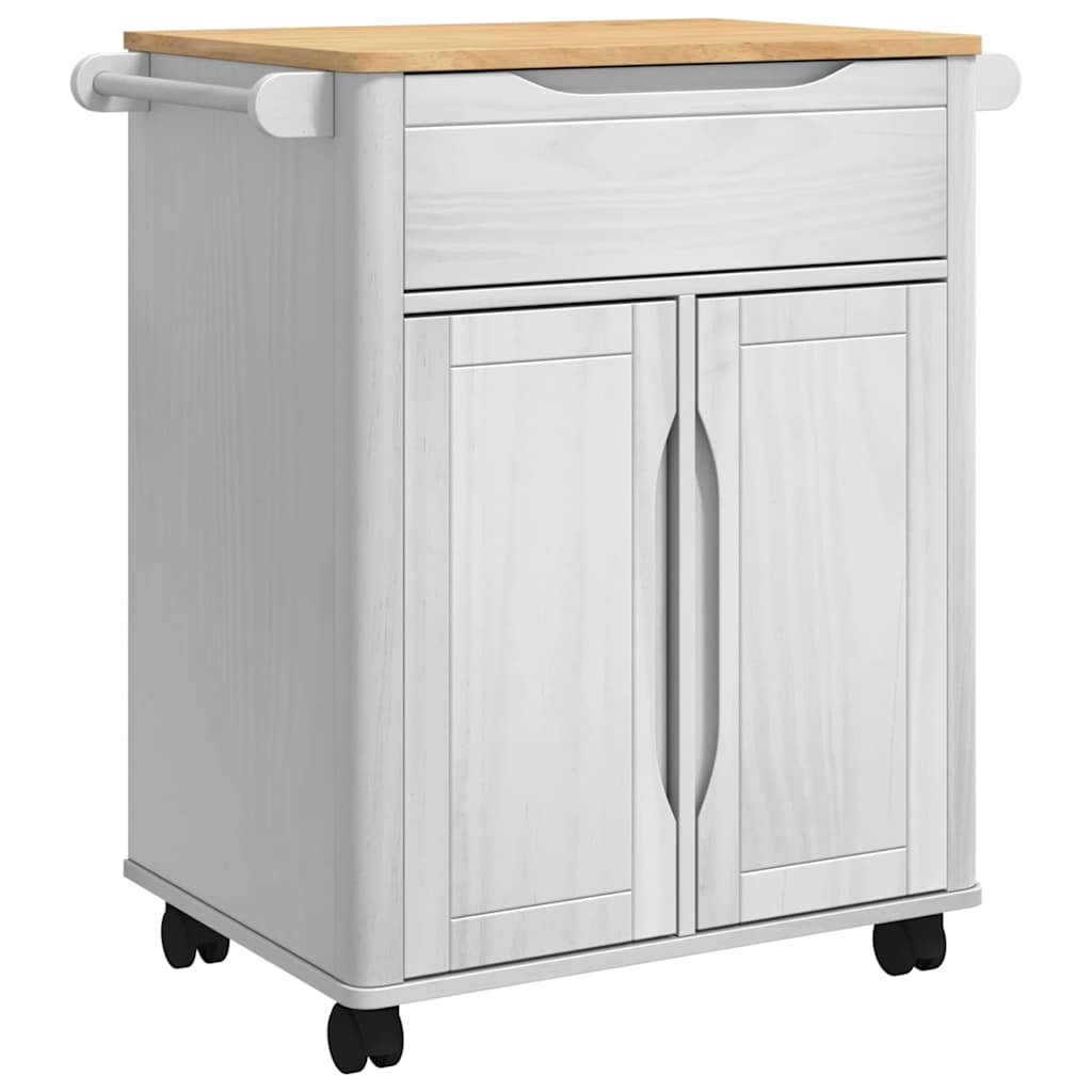 Küchentrolley FLORO Wachsbraun 72,5 x 45 x 80 cm