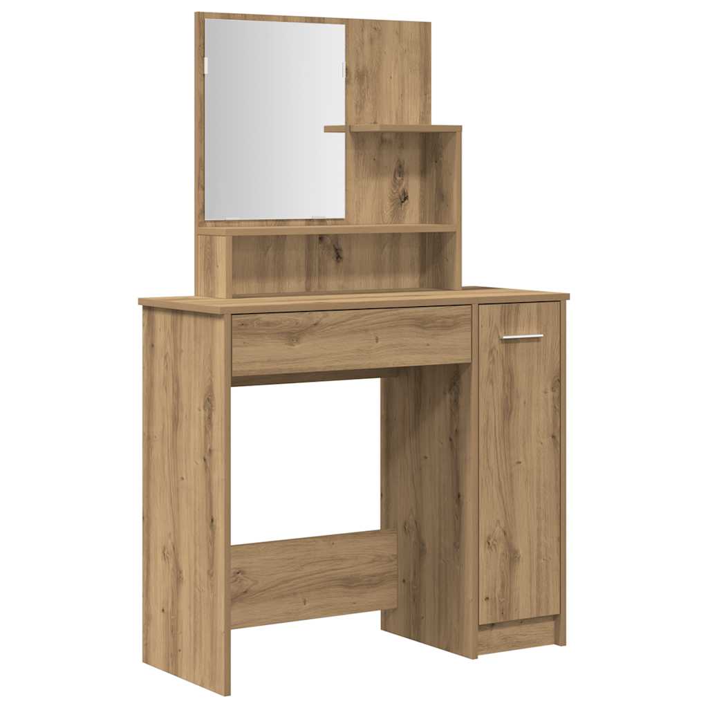 Schminktisch-Set Weiß 86,5x35x136 cm