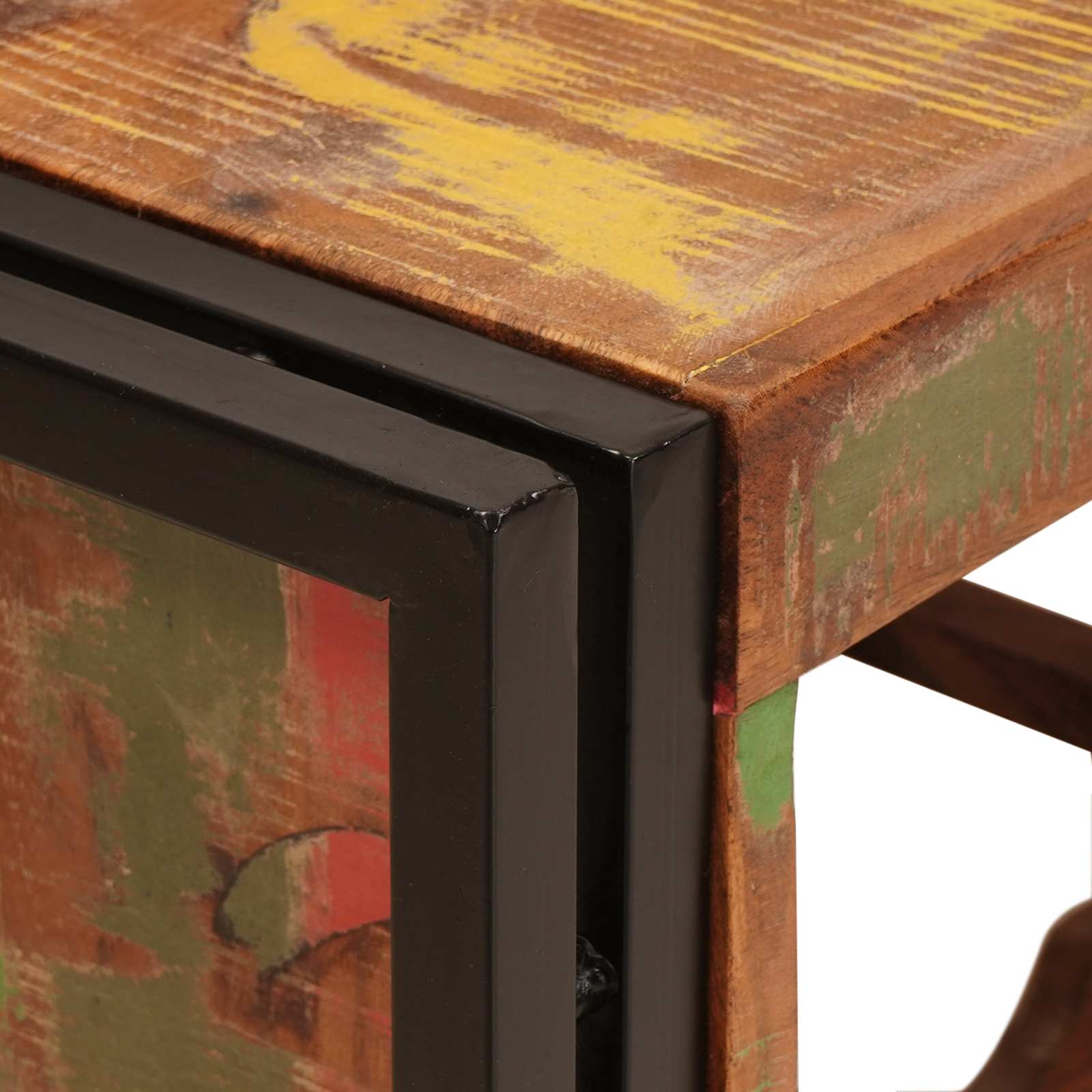 Weinregal Braun 60 x 45 x 33 cm Massives grobes Mangoholz