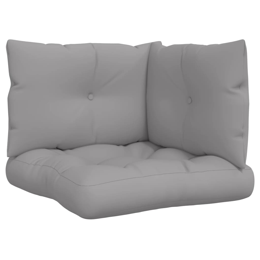 Palettenkissen 3-tlg. Taupe Stoff