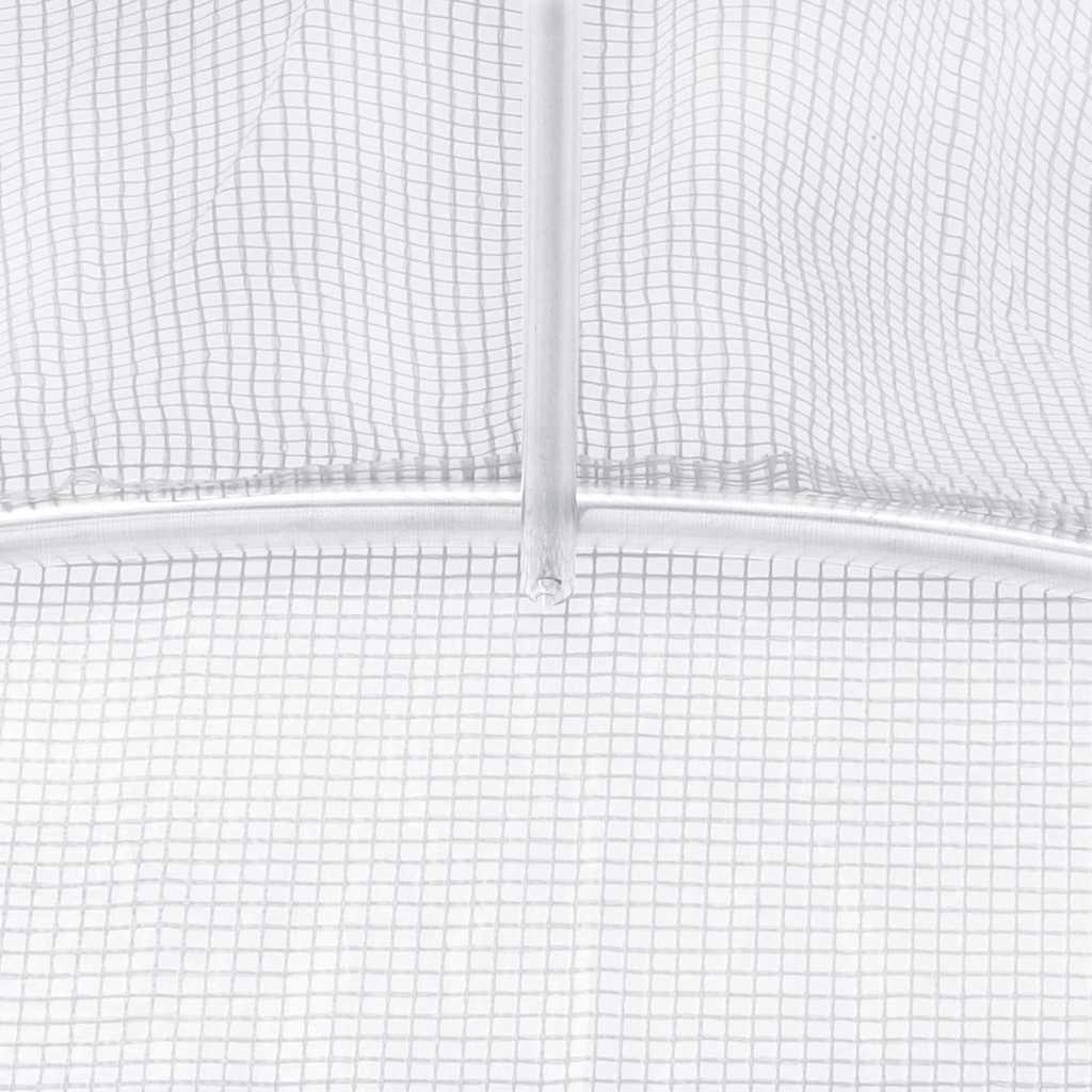 Gewächshaus mit Stahlrahmen Grün 48 m² 16x3x2 m