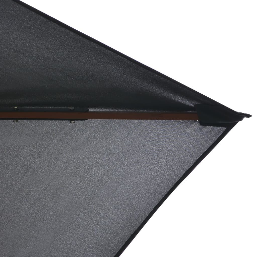 Sonnenschirm mit Holz-Mast 200x300 cm Schwarz