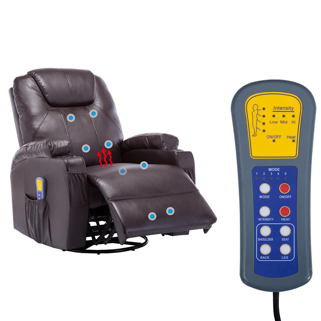 Massage-Schaukelsessel Schwarz Kunstleder