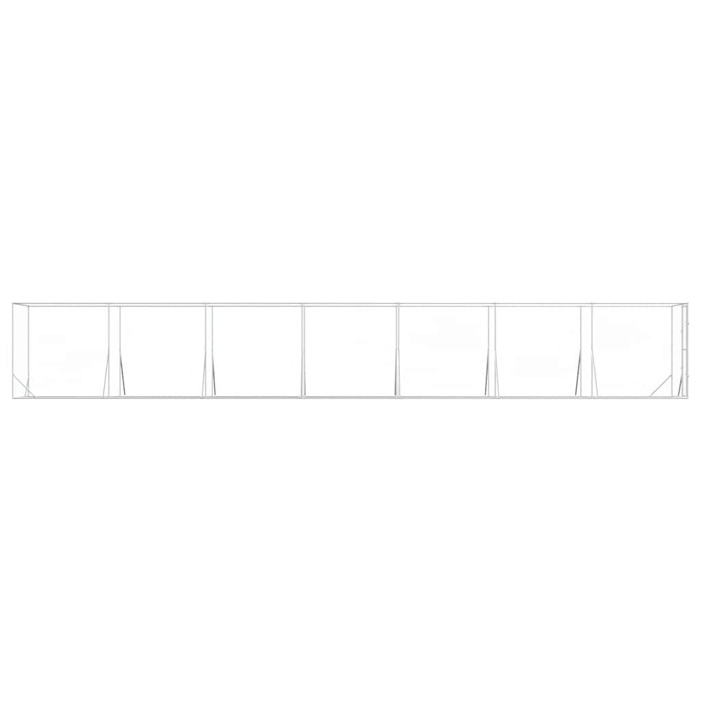 Outdoor-Hundezwinger Silbern 2x2x2 m Verzinkter Stahl
