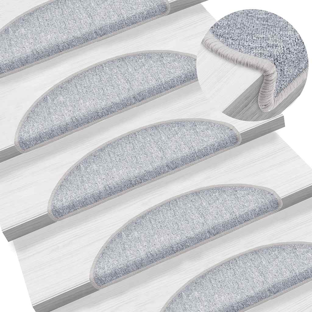 Stufenmatten 15 Stk. 56x17x3 cm Anthrazit Halbrund