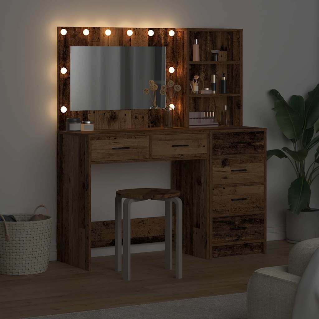 Schminktisch mit Regal Weiß 78,5 x 41 x 135 cm Holzwerkstoff