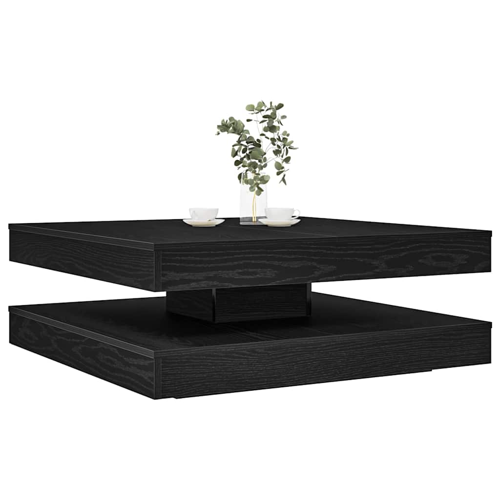 Couchtisch 360-Grad Drehbar Weiß 90x90x34,5 cm