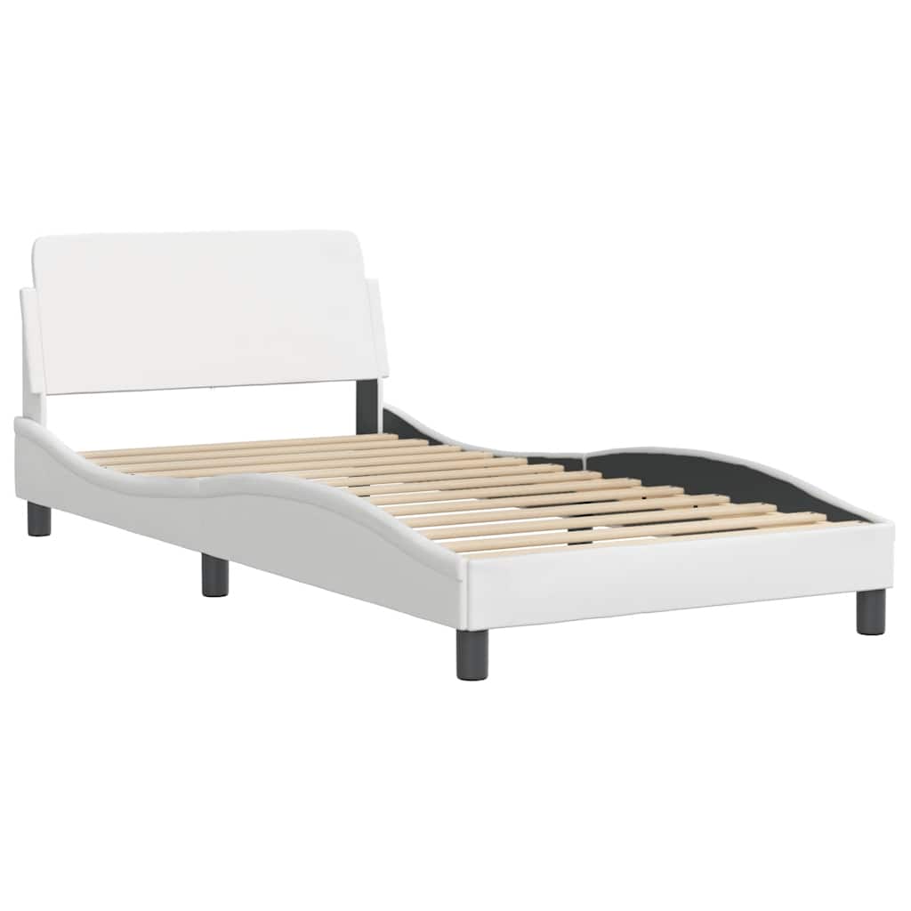 Bettgestell "Dover" Schwarz 100x190 cm Kunstleder