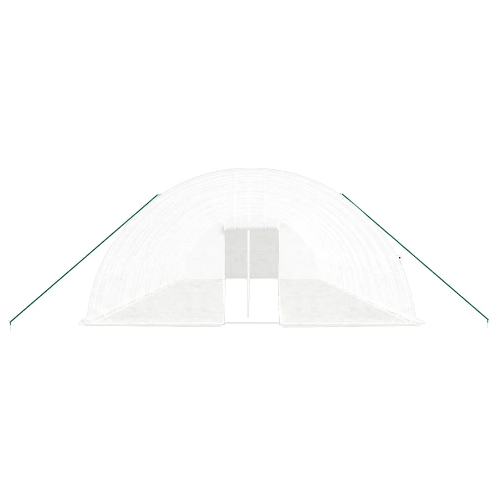 Gewächshaus mit Stahlrahmen Grün 24 m² 6x4x2,85 m