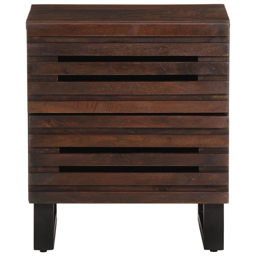 Nachttisch 40x34x46 cm Raues Mangoholz
