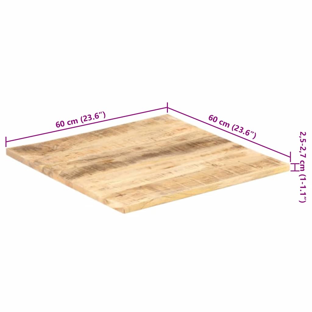 Tischplatte Massivholz Akazie 15-16 mm 60x80 cm