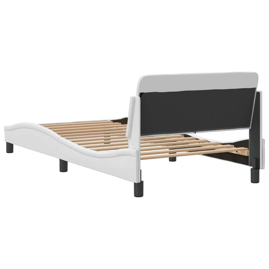 Bettgestell "Dover" Schwarz 100x190 cm Kunstleder